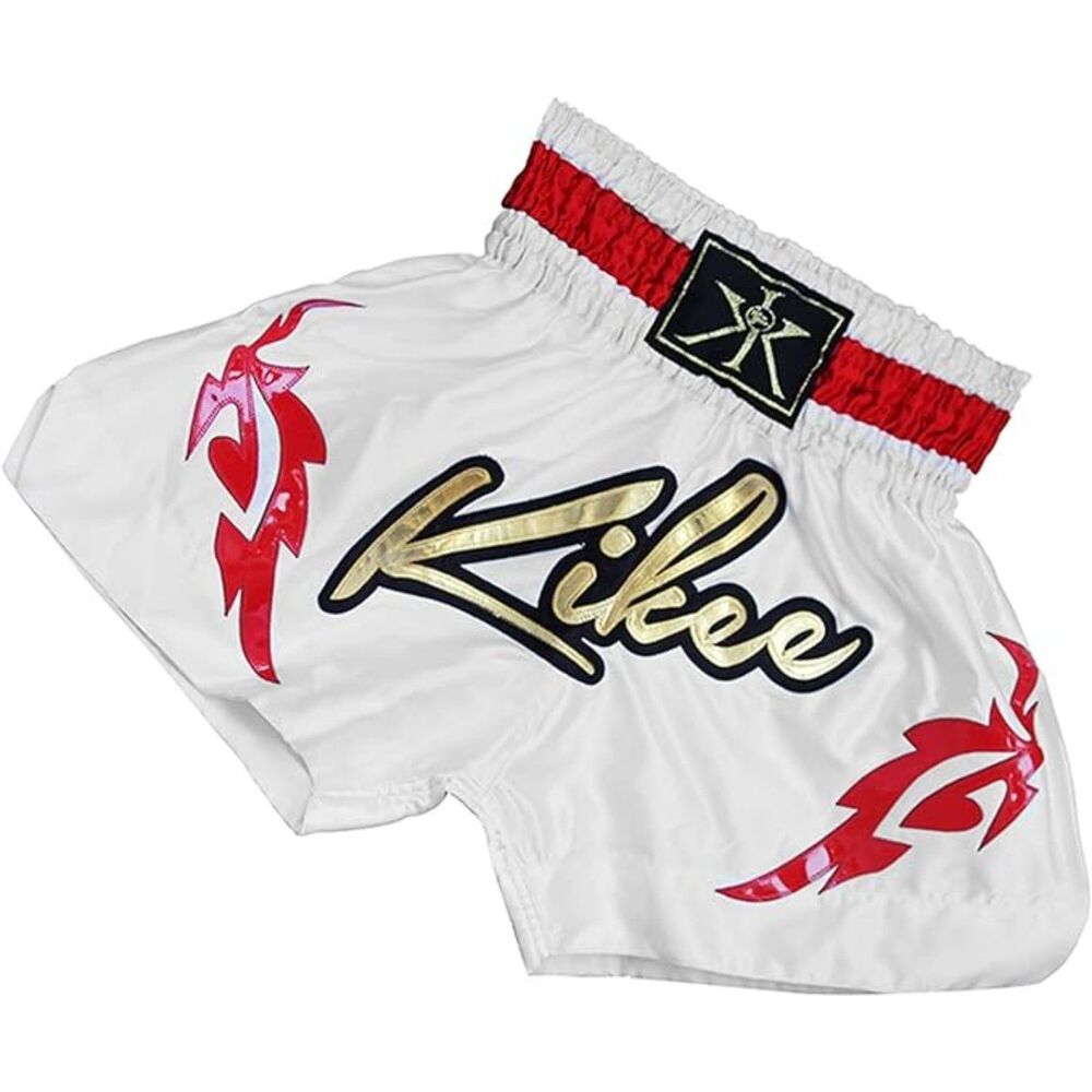 MMA Kickboxing Trunks 100% Polyester Lightweight & Tear-Resistant White, X-Large